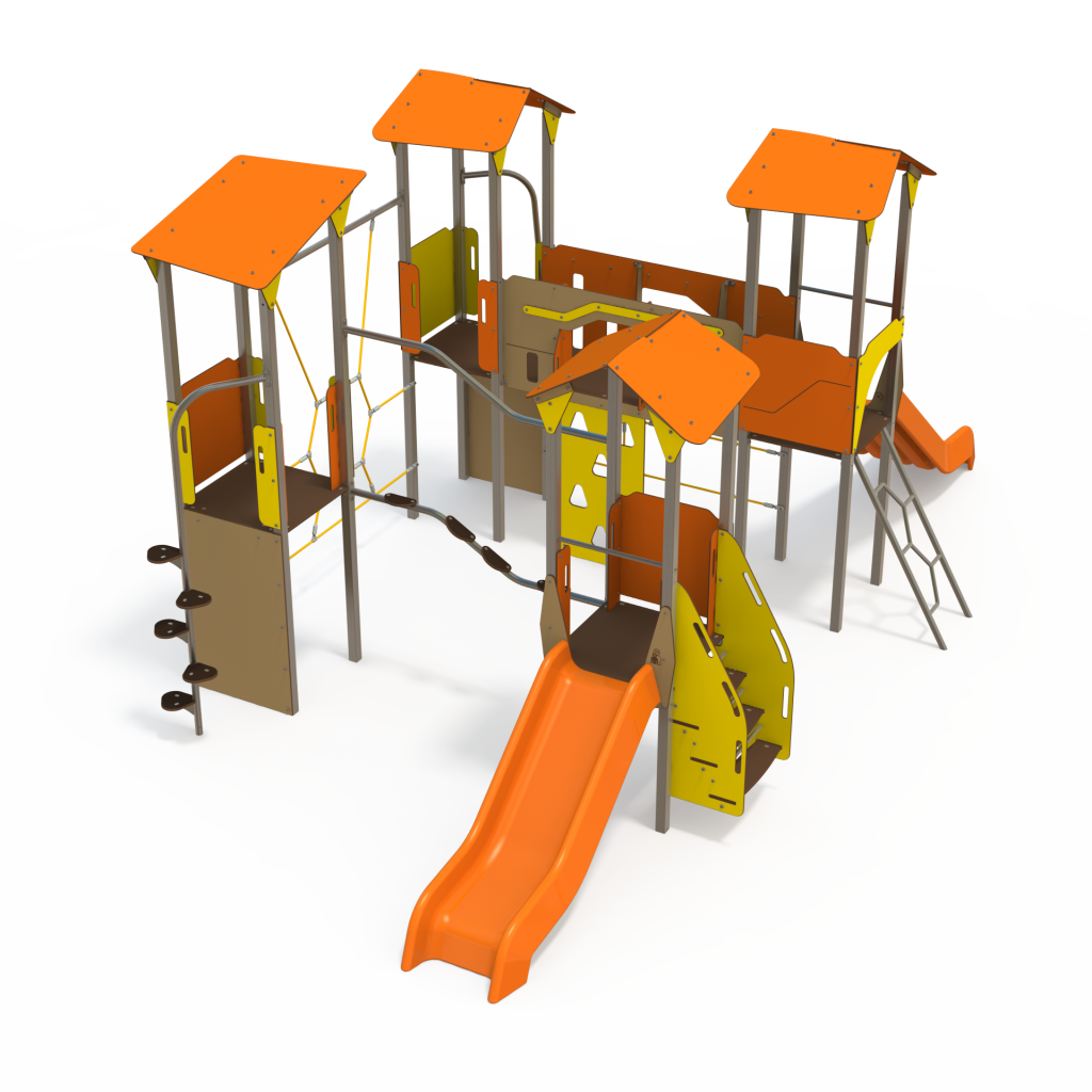 Complex de joacă Cool cu tobogan și cățărătoare