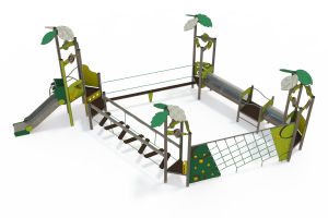 Traseu de echilibru cu obstacole