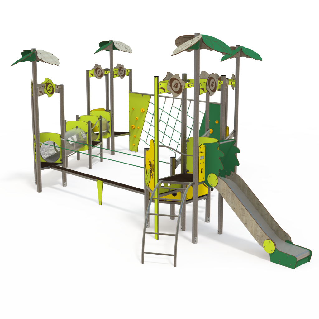 Traseu de echilibru cu obstacole