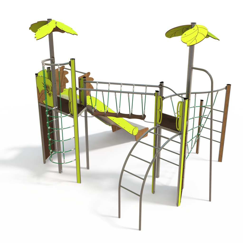 Complex de joacă Mega cu plasă de cățărat