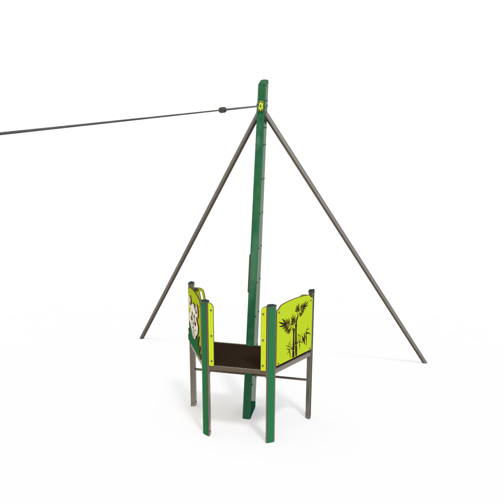 Tiroliană cu scaun, model lung