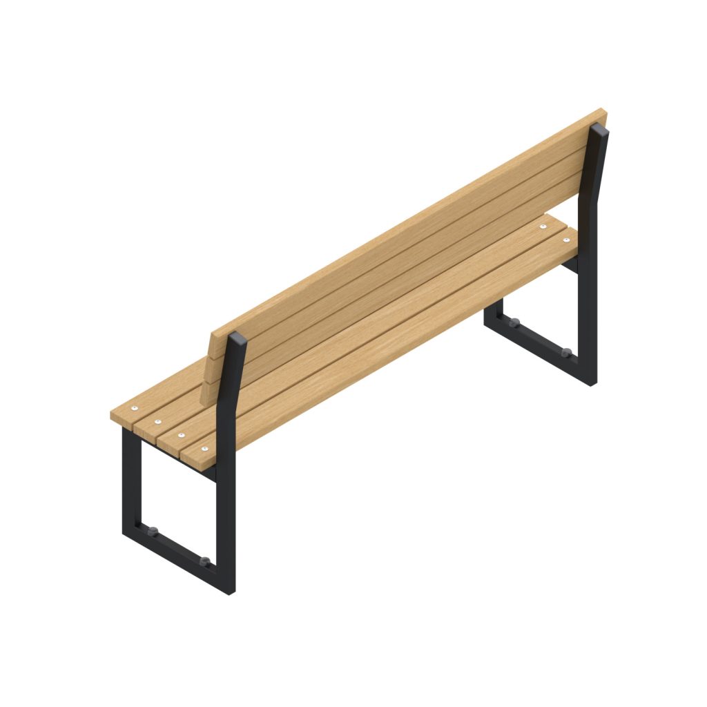 Bancă cu spătar, 150 cm - imagine 2